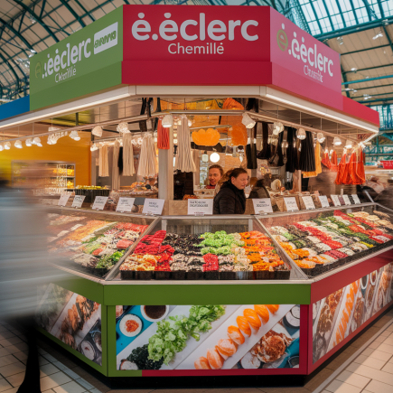 Wasabi à E.Leclerc Chemillé : Stand de cuisine asiatique, sushis et poké bowls
