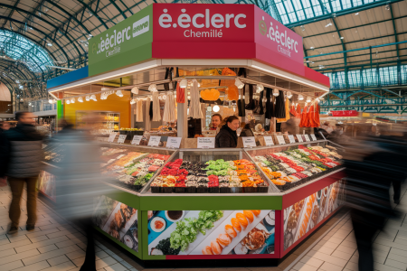 Wasabi à E.Leclerc Chemillé : Stand de cuisine asiatique, sushis et poké bowls