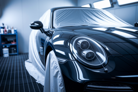 voiture-partiellement-couverte-peinture-brillante