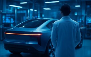 chercheur-voiture-futuriste-laboratoire