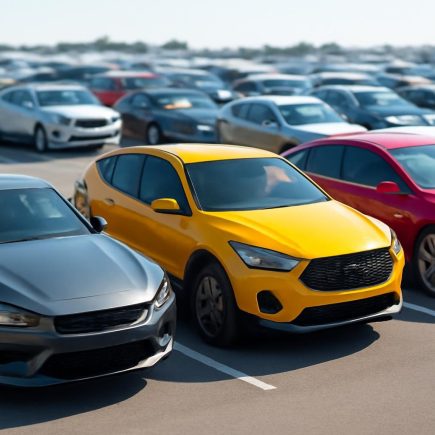 parking-voitures-modernes-couleurs-variees