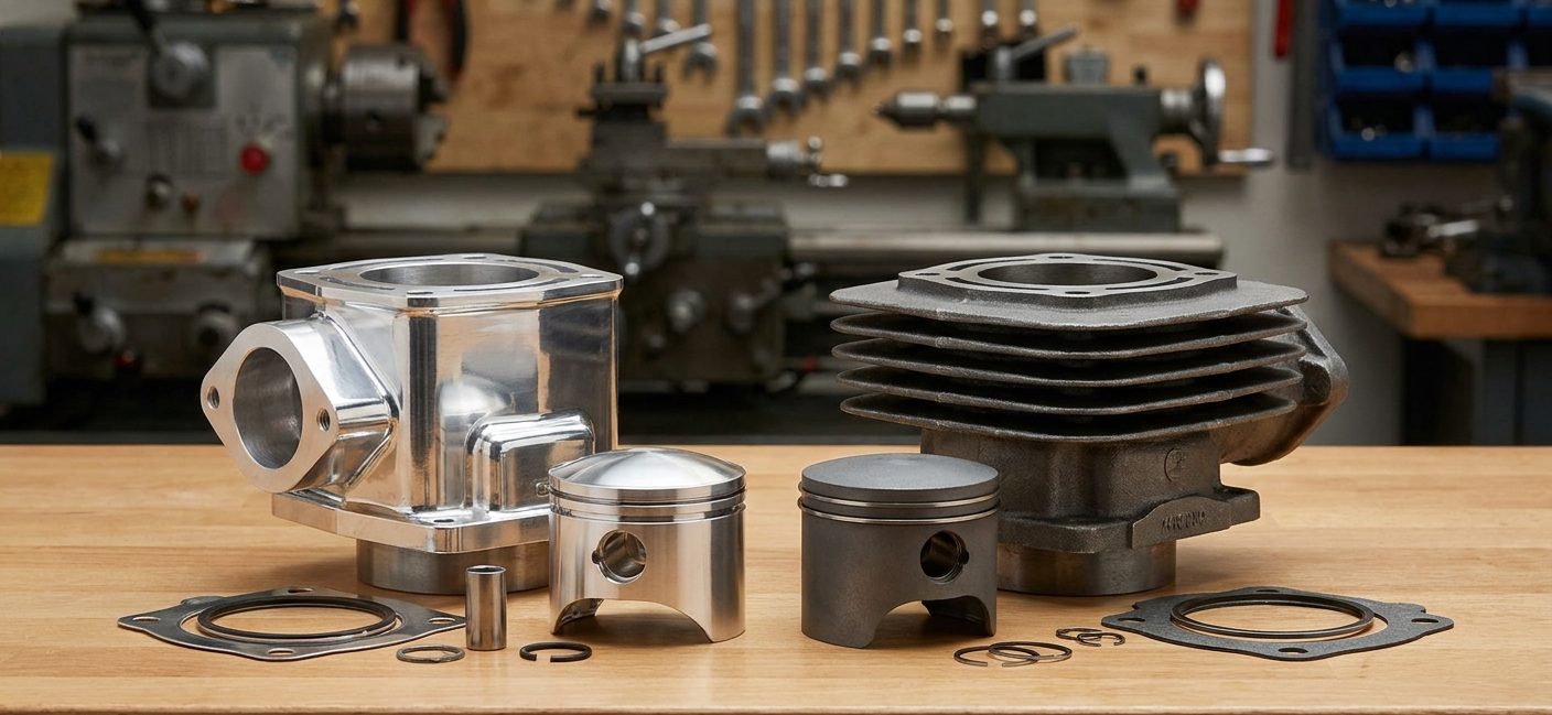 Kit cylindre 50cc : aluminium ou fonte, comment choisir selon votre usage