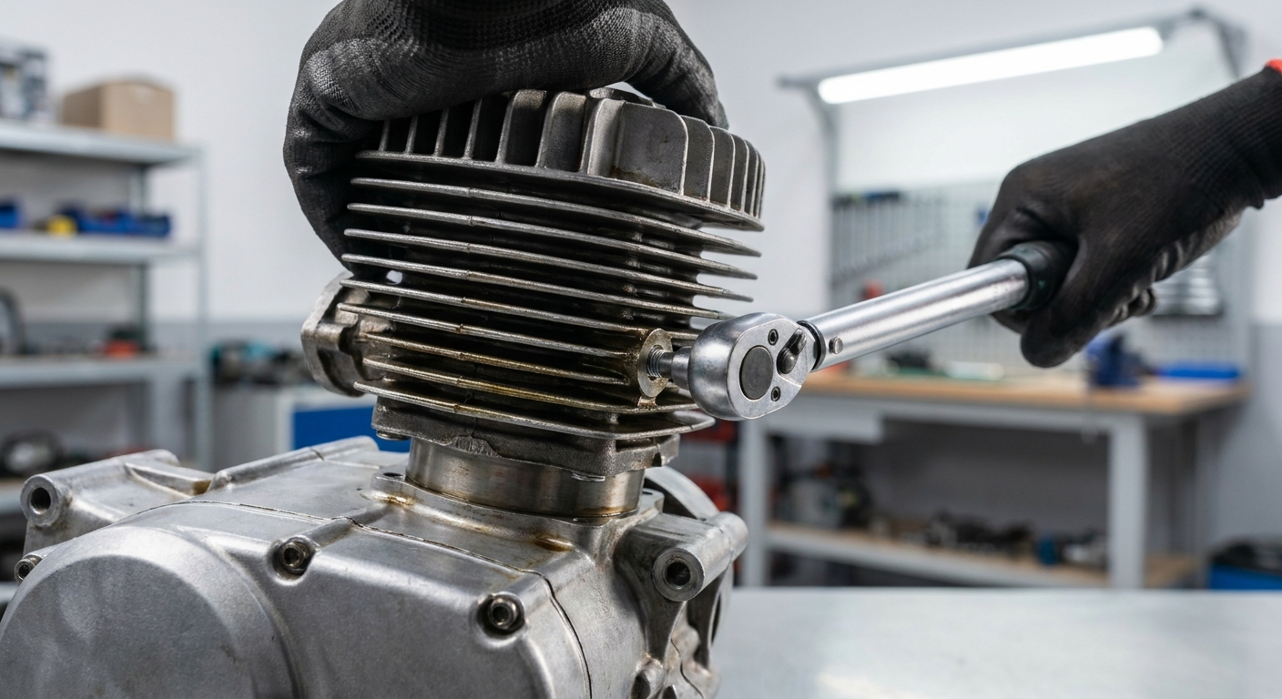 cylindre fonte moteur 50cc montage