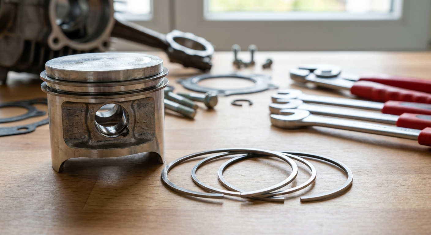 entretien moteur 50cc piston segment